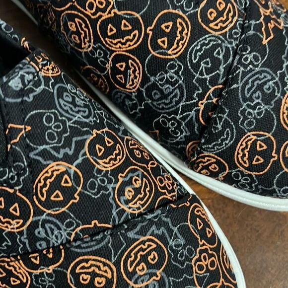 🔥TOMMY BAHAMA Halloween Black Canvas Slippers Loafers - PERFECT - Women Sz 10 - Picture 9 of 10
